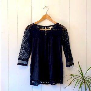 Black Boho Blouse by Meadow Rue